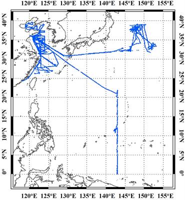 Cool skin effect and warm skin phenomenon observed by shipboard radiometer in the Northwest Pacific